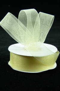 Organza Ribbon , Baby Maize, 7/8 Inch x 25 Yards (1 Spool) SALE ITEM